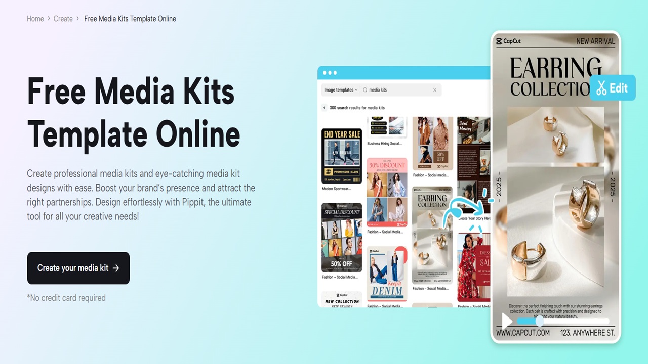 Key Features of Pippit's AI Free Media Kits Online for Marketing